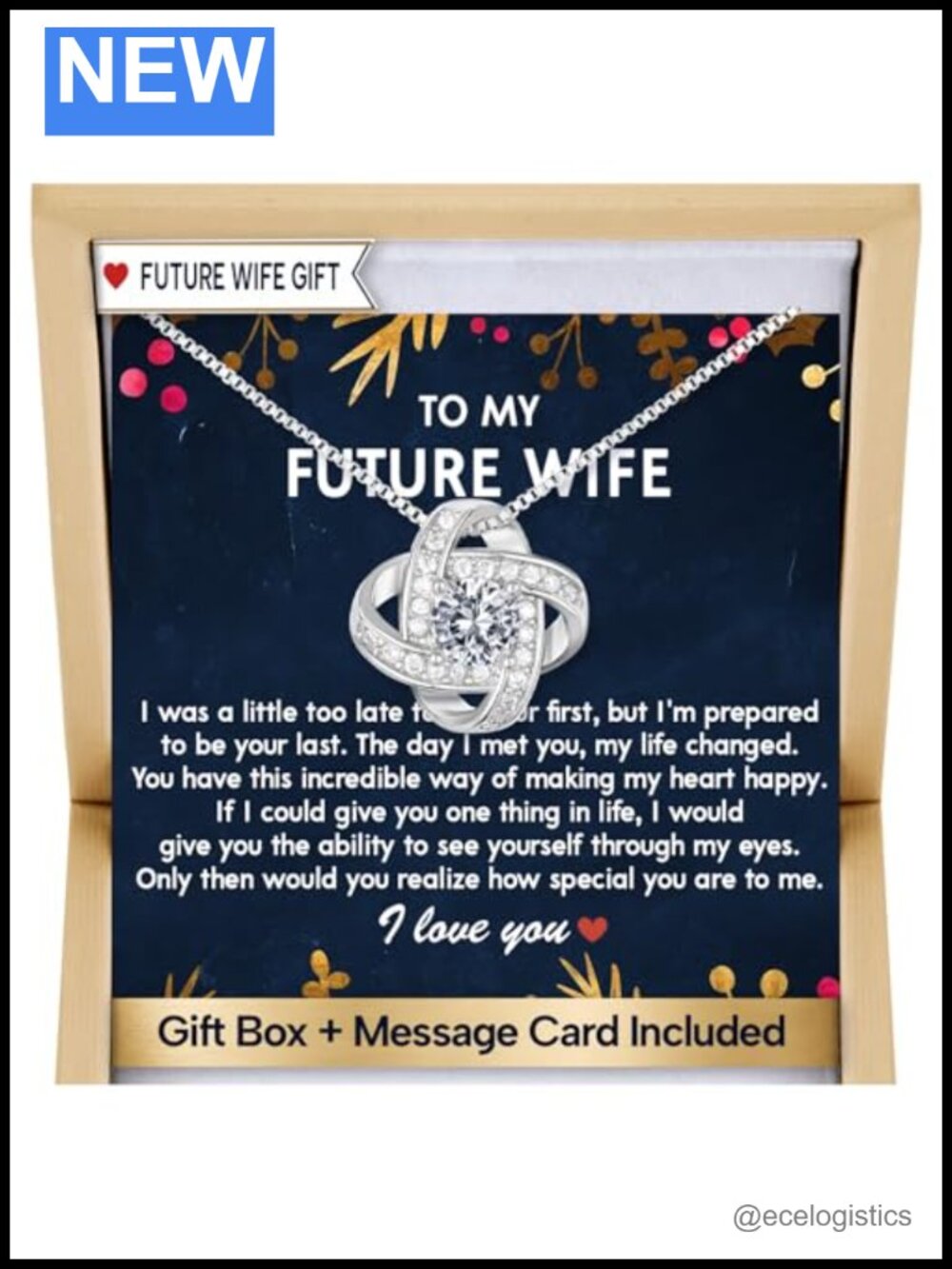 Cubic Zirconia Pendant Necklace Gift for Future Wife